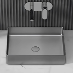 Schnelle Sch BK5504 Black Tezgah Üstü Dikdörtgen Çelik Lavabo