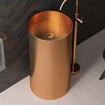 Schnelle Sch RG8823 Gold Monoblok Oval Çelik Lavabo