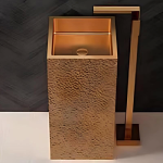 Schnelle Sch RG8826 Rose Gold Monoblok Kare Çelik Lavabo