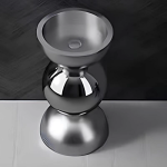 Schnelle Sch BL8827 Grey Monoblok Oval Çelik Lavabo