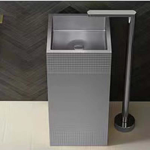 Schnelle Sch BL8810 Grey Monoblok Kare Çelik Lavabo