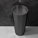 Schnelle Sch BK8802 Black Monoblok Hegzagon Çelik Lavabo