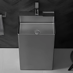 Schnelle Sch BL8803 Grey Monoblok Dikdörtgen Çelik Lavabo