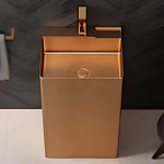 Schnelle Sch RG8803 Rose Gold Monoblok Dikdörtgen Çelik Lavabo