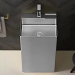 Schnelle Sch S8803 Chrome Monoblok Dikdörtgen Çelik Lavabo