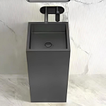 Schnelle Sch BK8804 Black Monoblok Kare Çelik Lavabo