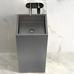 Schnelle Sch BL8804 Grey Monoblok Kare Çelik Lavabo