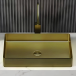 Schnelle Sch B5502 Rustik Tezgah Üstü Dikdörtgen Çelik Lavabo