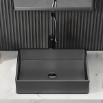 Schnelle Sch BK5514 Black Tezgah Üstü Dikdörtgen Çelik Lavabo