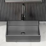 Schnelle Sch BL5514 Grey Tezgah Üstü Dikdörtgen Çelik Lavabo