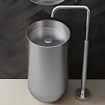Schnelle Sch S8813 Chrome Oval Monoblok Çelik Lavabo