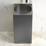 Schnelle Sch BL8816 Grey Kare Monoblok Çelik Lavabo