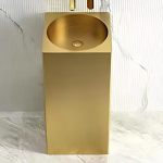 Schnelle Sch G8816 Gold Kare Monoblok Çelik Lavabo