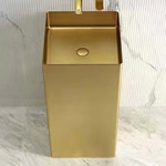 Schnelle Sch G8817 Gold Kare Monoblok Çelik Lavabo