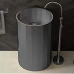 Schnelle Sch BL8818 Grey Hegzagon Monoblok Çelik Lavabo
