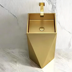 Schnelle Sch G8820 Gold Kare Monoblok Çelik Lavabo