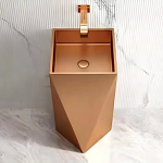 Schnelle Sch RG8820 Roze Gold Kare Oval Monoblok Çelik Lavabo