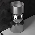 Schnelle Sch BL8828 Grey Oval Monoblok Çelik Lavabo