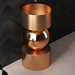 Schnelle Sch RG8828 Rose Gold Oval Monoblok Çelik Lavabo