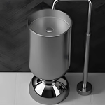 Schnelle Sch BL8829 Grey Oval Monoblok Çelik Lavabo