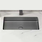 Schnelle Sch BL208 Grey Tezgah Altı Dikdörtgen Çelik Lavabo