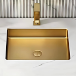 Schnelle Sch G202 Gold Tezgah Altı Dikdörtgen Çelik Lavabo