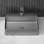 Schnelle Sch BL5505 Grey Tezgah Üstü Dikdörtgen Çelik Lavabo