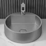 Schnelle Sch BL5506 Grey Tezgah Üstü Oval Çelik Lavabo