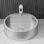 Schnelle Sch S5506 Chrome Tezgah Üstü Oval Çelik Lavabo
