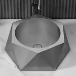 Schnelle Sch BL5508 Grey Tezgah Üstü Hegzagon Çelik Lavabo