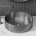 Schnelle Sch BL5513 Grey Tezgah Üstü Oval Çelik Lavabo