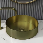 Schnelle Sch B5513 Rustik Tezgah Üstü Oval Çelik Lavabo