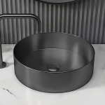 Schnelle Sch BK5512 Black Tezgah Üstü Oval Çelik Lavabo