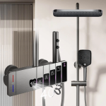 Schnelle Apple Black Termostatik Duş Seti