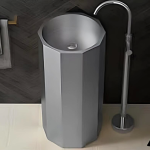 Schnelle Sch S8821 Chrome Monoblok Hegzagon Çelik Lavabo